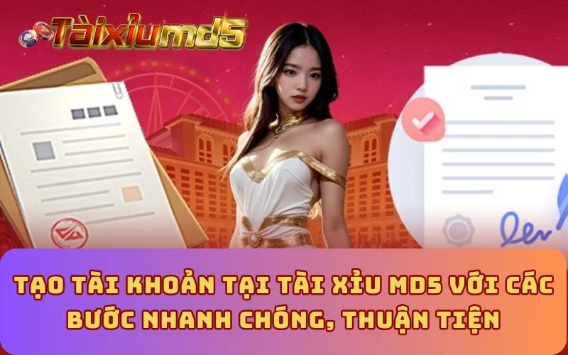 Tạo tài khoản tại Tài Xỉu MD5 với các bước nhanh chóng, thuận tiện