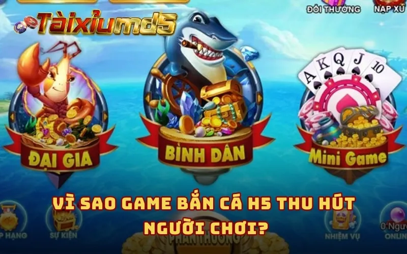 Vì sao game Bắn Cá H5 thu hút người chơi?